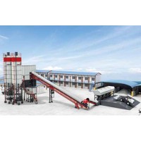 Stationary Belt Conveyor Concrete Batching Plant